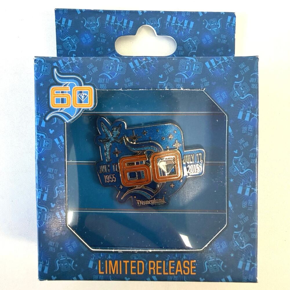 Disneyland 60th Diamond Anniversary Tinker Bell Lim Release 2015 Trading Pin